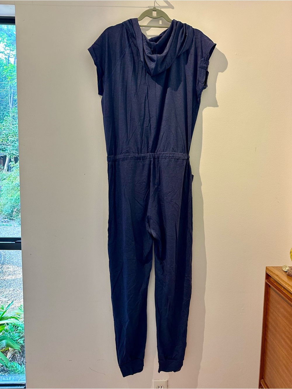 Imbōdhi Navy Hooded Zip-Front Jumpsuit - Picture 4 of 6